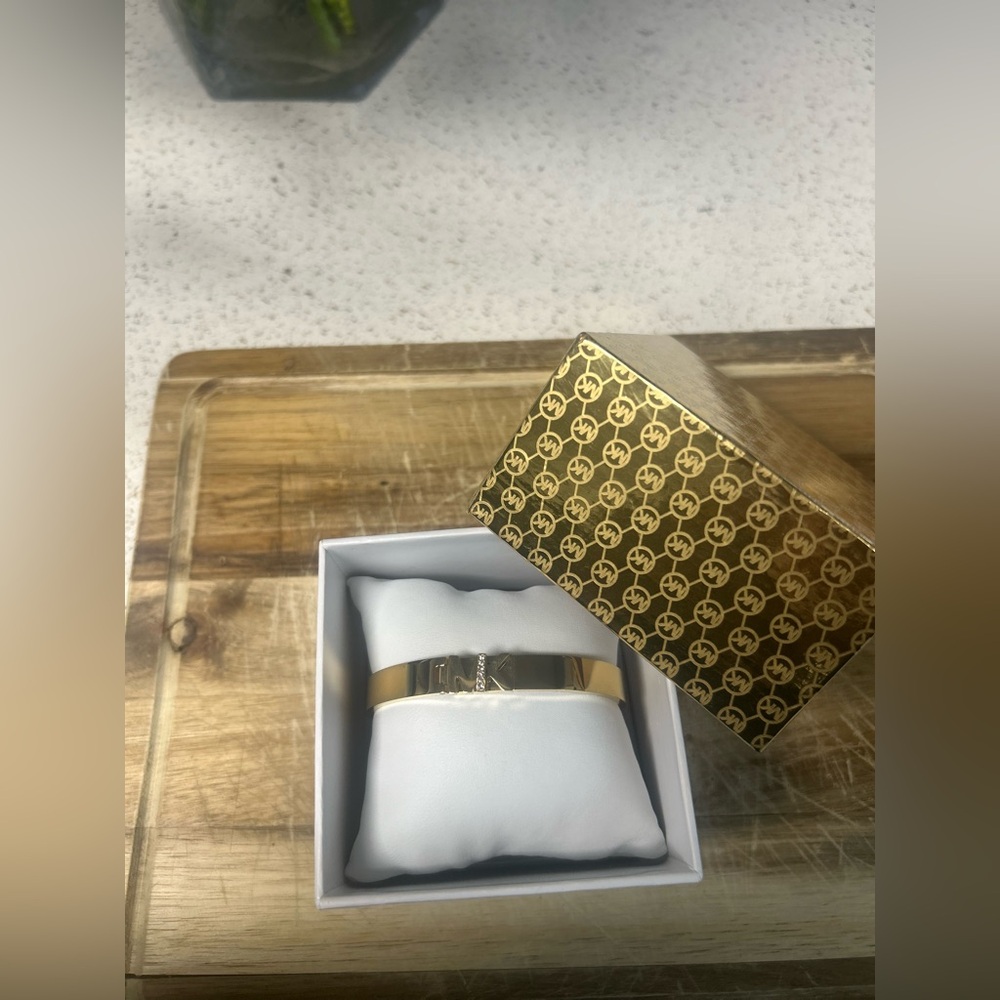 Michael Kors Gold Designer Bangle Logo Bracelet